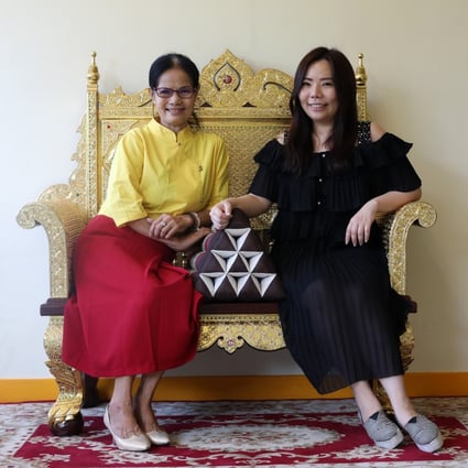Ann Bang On Leung, left, and Vita Chan, founder of HK Talent Star in Kowloon City, and organiser of Songkran HK, pictured in Kowloon City. Photo: Xiaomei Chen