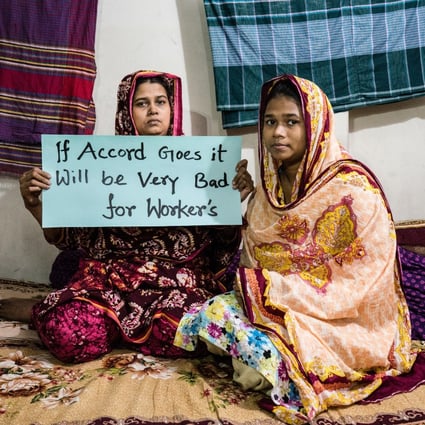 Protesting garment workers. Photo: Kristof Vadino