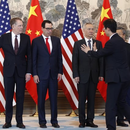 Chinese Vice-Premier Liu He (third left) is still expected to be part of China’s delegation set to arrive in Washington on Thursday for talks. Photo: EPA