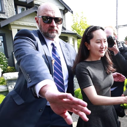 Huawei CFO Meng Wanzhou leaves for court in Vancouver, Canada, on Wednesday. Photo: AFP