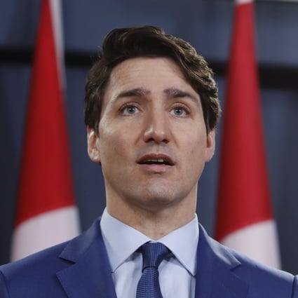 Canadian Prime Minister Justin Trudeau at a news conference in Ottawa in March. Photo: Bloomberg