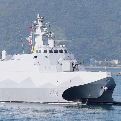Taiwan began mass production of its Tuo Jiang-class missile corvettes on Friday. Photo: Handout