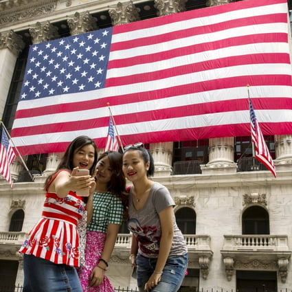 The number of Chinese tourists to the US has fallen for the first time in 15 years. Photo: Reuters