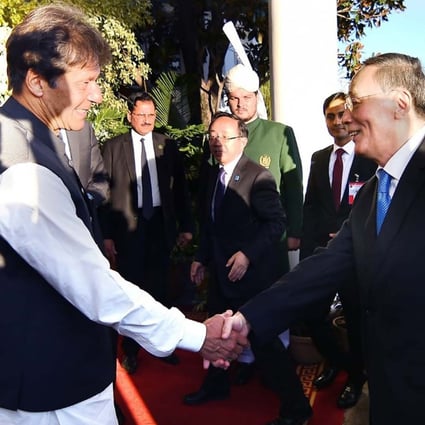 Pakistani Prime Minister Imran Khan (and Chinese Vice-President Wang Qishan in Islamabad. Photo: AFP