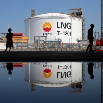 A PetroChina LNG tank at Rudong port in Nantong, Jiangsu province. China’s massive and rapidly growing appetite for natural gas is sparking off a scramble in the Middle East, as energy producers compete to become the biggest player in the market. Photo: Reuters