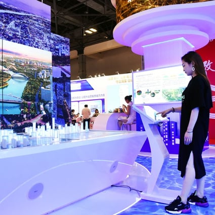 There were a number of empty booths from China’s biggest trading partners including the United States and the European Union at the 2019 China International Fair for Trade in Services in Beijing. Photo: Xinhua