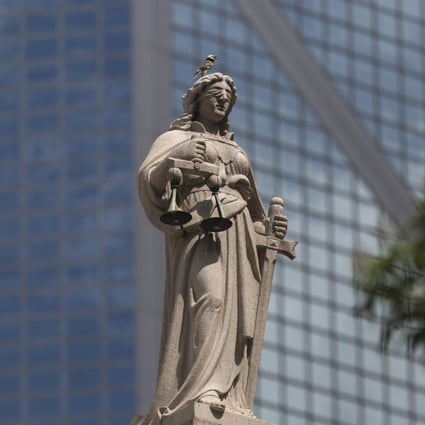 A statue of Lady Justice at Hong Kong’s Court of Final Appeal in Central district. Photo: EPA-EFE