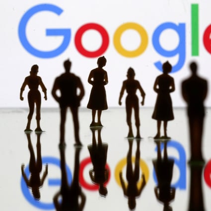 Small toy figures are seen in front of Google logo in this illustration picture, April 8, 2019. Photo: Reuters