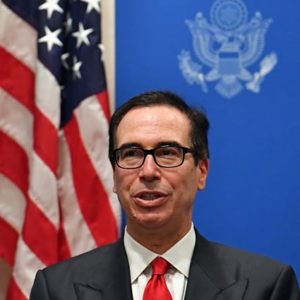 US Treasury Secretary Steven Mnuchin says Beijing’s non-intervention in foreign exchange markets might be the reason for the decrease in the value of the yuan. Photo: EPA-EFE
