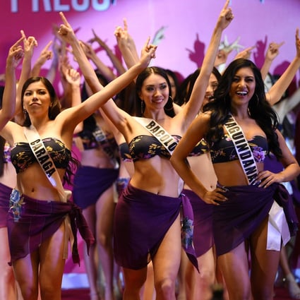 Candidates for Miss Philippines perform at a hotel in Quezon City in April. Photo: AFP