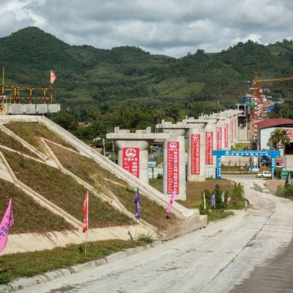 Construction work on the China-Laos railway. The US$1.78 billion cost to Laos is equivalent to 12 per cent of its GDP. Photo: Bloomberg