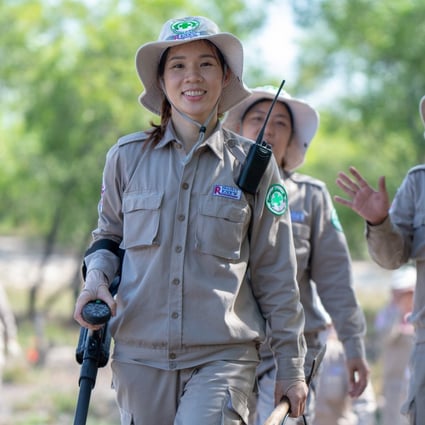 Le Thi Hoa on a landmine clearing mission. Photo: Khairul Anwar