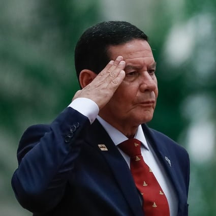 Brazilian Vice-President Hamilton Mourao met Chinese President Xi Jinping in Beijing last month as part of efforts to maintain warm relations. Photo: EPA-EFE
