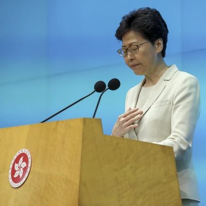 Chief Executive Carrie Lam issued a personal apology for her mishandling of the extradition bill crisis. Photo: Sam Tsang