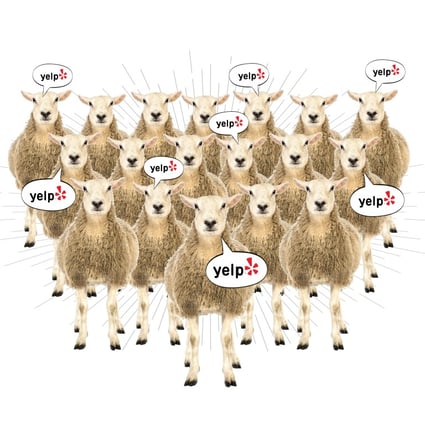 User-contributed review sites like TripAdvisor and Yelp arouse a herd mentality. Illustration: Mario Rivera