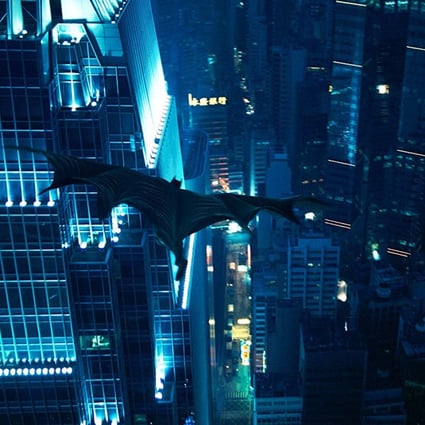 Batman swoops past Two International Finance Centre in a still from The Dark Knight (2008). Photo: Handout