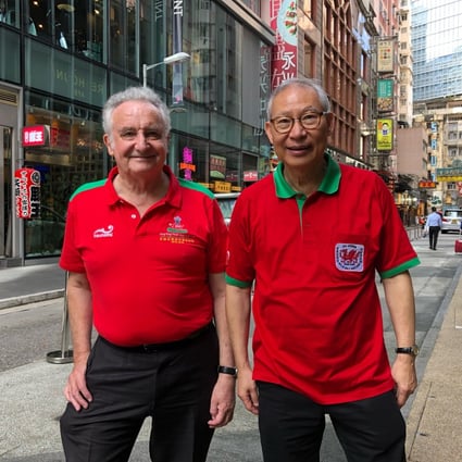 Simon Clennell and Gabriel Tse of the Hong Kong Welsh Male Voice Choir, which is heading to Wales to perform at the Llangollen International Eisteddfod. Photo: Juliette Wu