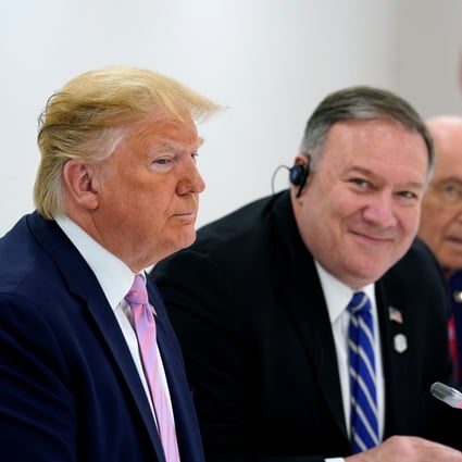 The US team for Donald Trump’s meeting with Xi Jinping is likely to be full of China hawks, like Secretary of State Mike Pompeo (second right). Photo: Reuters