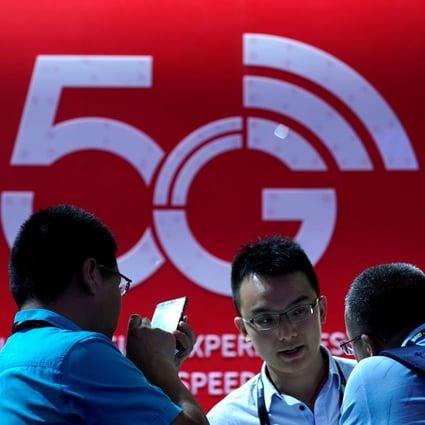 A sign advertising 5G is seen at the CES Asia 2019 trade show in Shanghai on June 11, 2019. Photo: Reuters