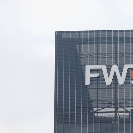 The corporate logo of FWD Group in Singapore. Photo: Shutterstock