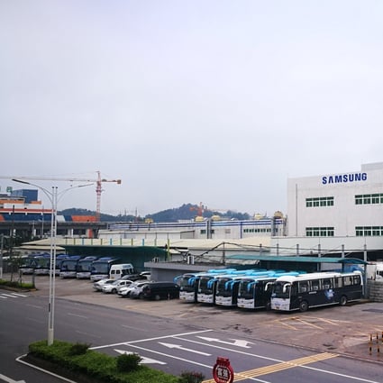 Samsung’s last mobile phone production line remaining in China in Huizhou is winding down, implementing a voluntary retirement programme. Photo: He Huifeng