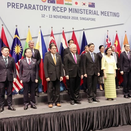 Ministers from 16 Asia-Pacific countries meet in Singapore to discuss the Regional Comprehensive Economic Partnership free-trade pact. Photo: Kyodo