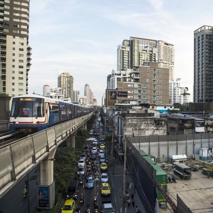 Bangkok’s elevated transit system, the BTS Skytrain. Photo: AFP