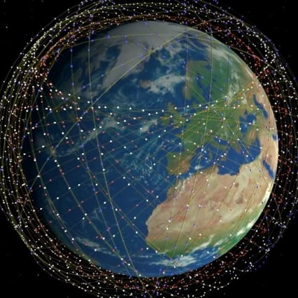 This illustration of Starlink, a fleet or constellation of internet-providing satellites designed by SpaceX, shows roughly 4,400 satellites of the project’s first phase deployed in three different orbital “shells”. Photo: University College London