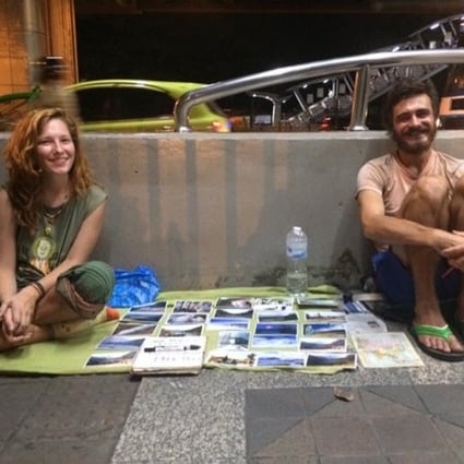 Foreign tourists who beg or sell small items for money to fund their travels have become commonplace across Asia, and immigration authorities in Bali have had enough. Photo: Facebook / @begpacker