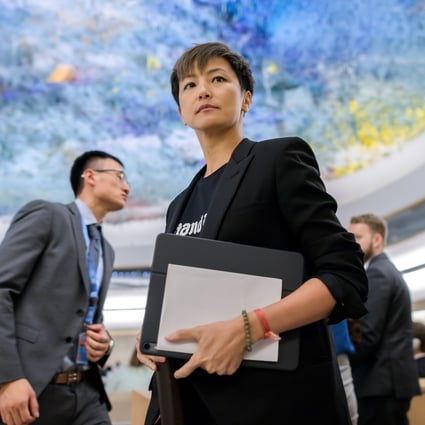 Hong Kong pro-democracy singer Denise Ho at the UN Human Rights Council in Geneva. Photo: AFP