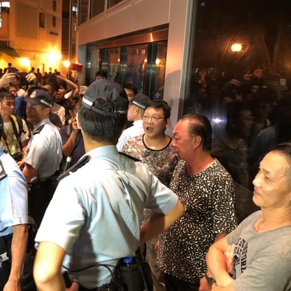 Scuffles erupt at Yau Tong MTR station late into the evening. Photo: Alvin Lum
