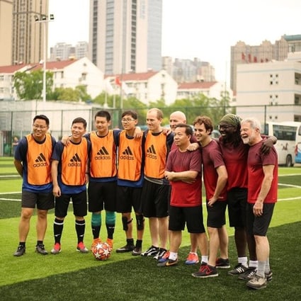 Chinese and American physicists after playing soccer together at a fusion research facility in southeastern China. Photo: Chinese Academy of Sciences