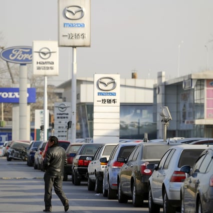 Retail sales of sedans, sport utility vehicles, minivans and multipurpose vehicles rose 4.9 per cent to 1.8 million units in June from a year earlier in the world’s biggest market, according to preliminary numbers from the China Passenger Car Association on Monday. Photo: AFP