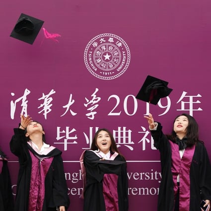 Graduates such as those from Tsinghua University have expressed pessimism about their job prospects. Photo: Xinhua