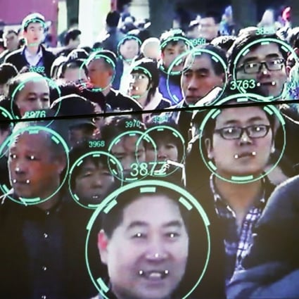 A screen shows a demonstration of a facial recognition software at the stall of the artificial intelligence solutions maker Horizon Robotics. Photo: Reuters