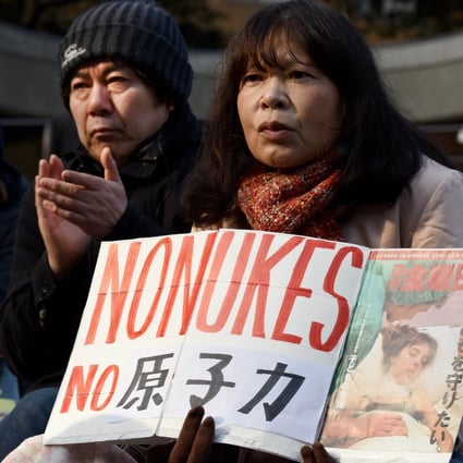 People attend a rally against nuclear power plants in Tokyo. Photo: AFP