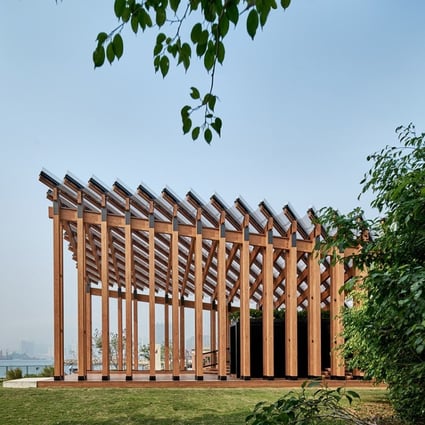 The pavilion designed by New Office Works at West Kowloon Nursery Park, in Hong Kong.