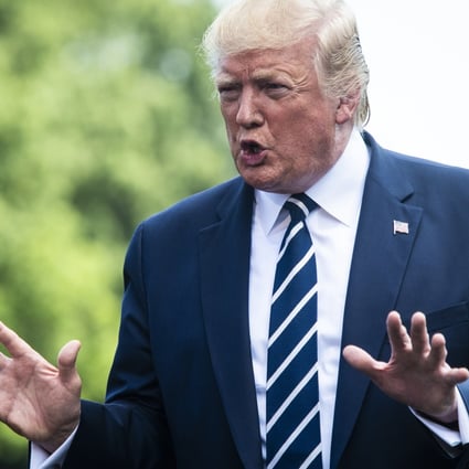 US President Donald Trump, shown outside the White House on Monday, said he hoped Chinese President Xi Jinping would “do the right thing” after the latest protests in Hong Kong. Photo: Washington Post