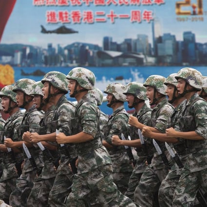 The PLA in Hong Kong has always abided by the law, Beijing says. Photo: EPA-EFE