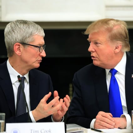 Apple CEO Tim Cook has continued to press US President Donald Trump for leniency as he continues to threaten tariffs on all remaining imports from China. File photo: AP