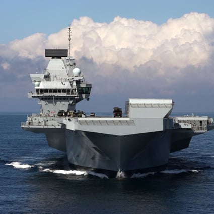 HMS Queen Elizabeth conducts sea trials off the coast of Scotland. She will be fully operational by next year. Photo: UK Royal Navy