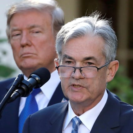 US Federal Reserve chairman Jay Powell (right) and other officials have vociferously denied that they react to political pressure from US President Donald Trump. Photo: Reuters