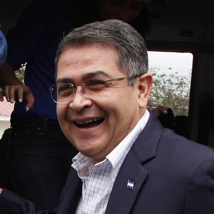 Honduran President Juan Orlando Hernandez has been accused of having used US$1.5 million in drug trafficking proceeds to secure the presidency. Photo: AP