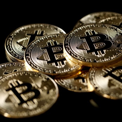 A collection of bitcoin tokens are displayed in this picture illustration. Photo: Reuters