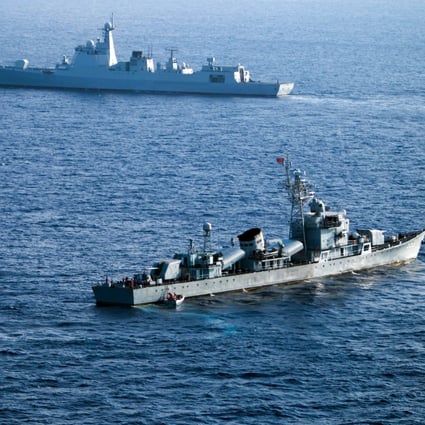 Chinese vessels during a previous military exercise near the disputed Paracel Islands in the South China Sea. Photo: AFP