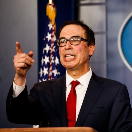 US Treasury Secretary Steven Mnuchin at the White House. The Treasury Department’s labelling of China as a currency manipulator for the first time since 1994 marked a significant escalation in the trade war and roiled global markets. Photo: Xinhua