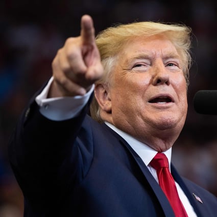 US President Donald Trump speaks at a campaign rally in Cincinnati, Ohio, on Thursday. Photo: AFP