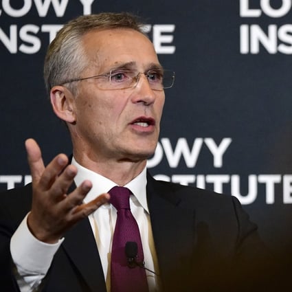 During his visit to Australia, Nato Secretary General Jens Stoltenberg said an alliance presence was necessary to meet the challenges of an increasingly assertive China. Photo: EPA-EFE