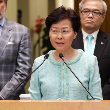 Lam spoke after a meeting with her finance and commerce ministers, and assorted business leaders. Photo: May Tse