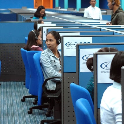 A call centre in Manila. Photo: Alamy Stock Photo